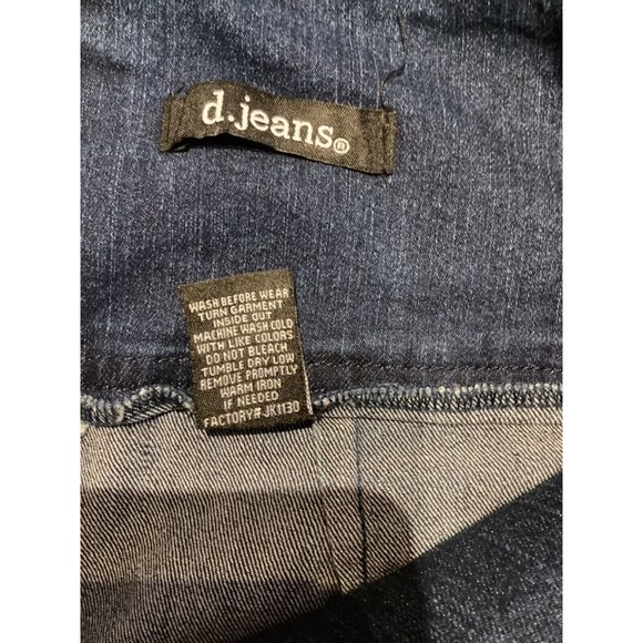 Womens D.Jeans Blue Jean Denim Pencil Skirt with Zipper and Small Slit Size 12 - Picture 4 of 4